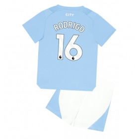 Manchester City Rodri Hernandez #16 Hemmakläder Barn 2023-24 Kortärmad (+ Korta byxor)